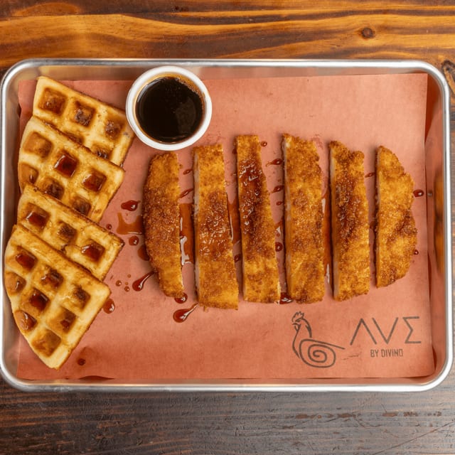 Chicken and waffle.
