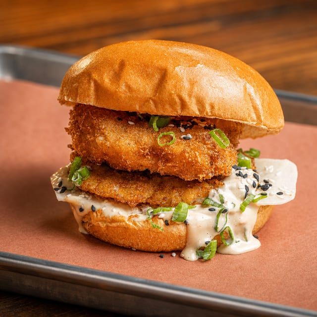 Crispy chicken sandwich.