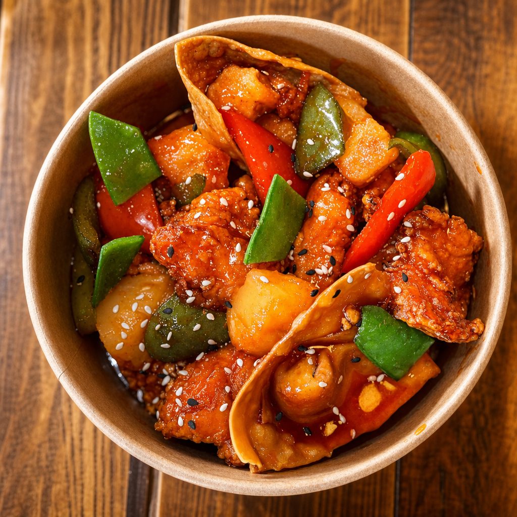 KAM LU WANTAN WITH CHICKEN.