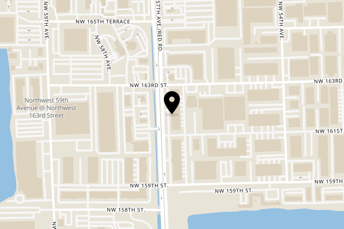 Map showing the location of Ave By Divino on 16171 NW 57th Ave in Miami Gardens